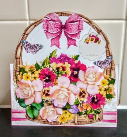 Summer Floral Basket Shaped Mini Page Kit  by Jackie Odonnell