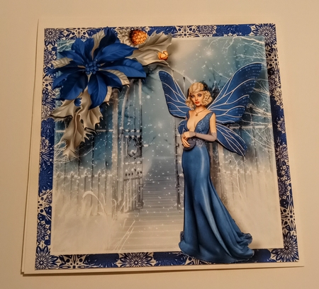 Yule Greetings Winter Faery 6 8x8 by Jackie Odonnell