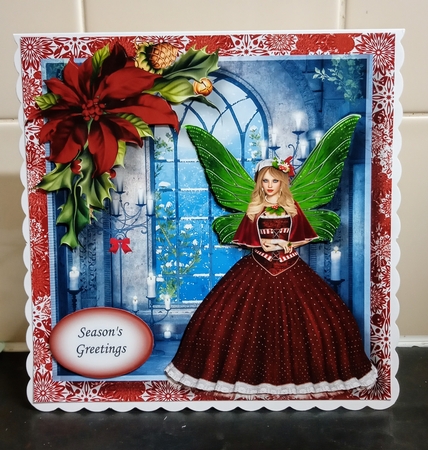 Yule Greetings Winter Faery 5 8x8 by Jackie Odonnell
