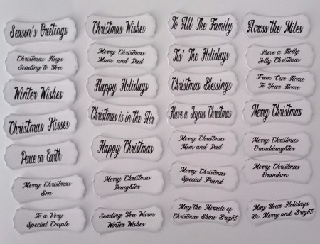 Silver Trim Christmas Sentiments by Jackie Odonnell