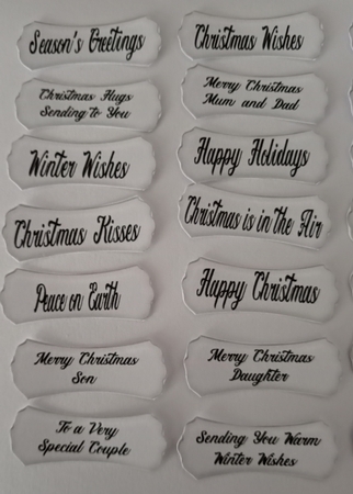 Silver Trim Christmas Sentiments by Jackie Odonnell