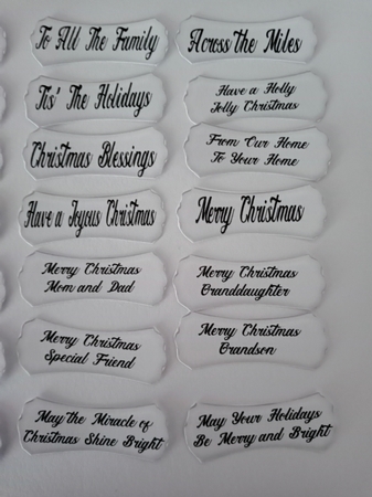 Silver Trim Christmas Sentiments by Jackie Odonnell