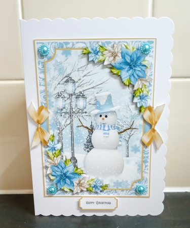 Blue Christmas Snowman Bumper Kit by Jackie Odonnell