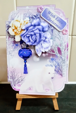 Polar Bear Cub - Shaped Card Mini Kit by Jackie Odonnell