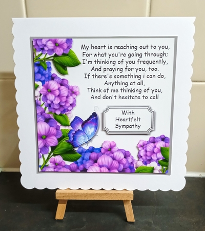 Sympathy card topper by Jackie Odonnell