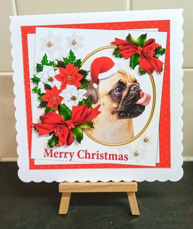 7x7 Pug Christmas wishes by Jackie Odonnell