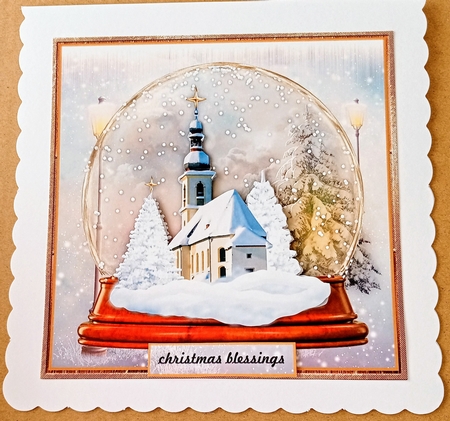 Christmas Church Quick Card  7x7 by Jackie Odonnell