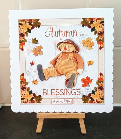 Autumn Blessings Decoupage 7x7ins Topper 7 by Jackie Odonnell