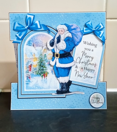 Cottage Christmas Tent fold Window Card Front Bumper Kit by Jackie Odonnell