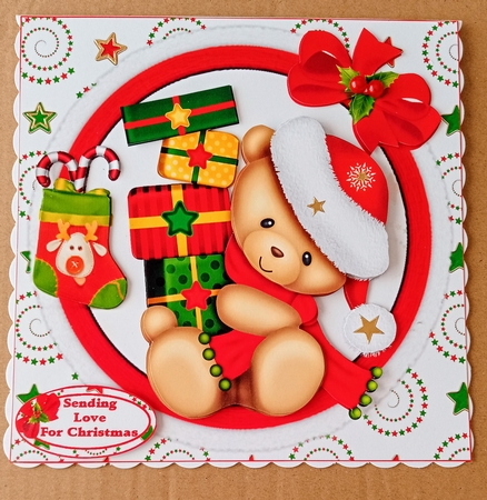 8x8 Teddy Christmas wishes mini kit by Jackie Odonnell