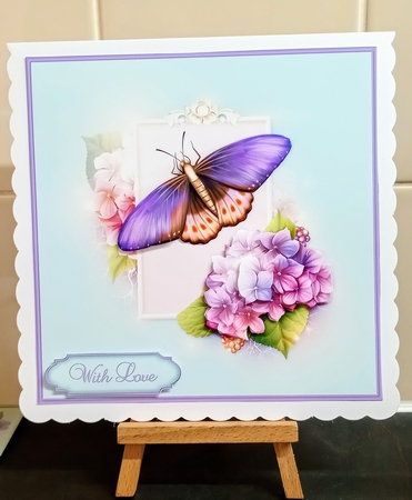 Heavenly Hydrangea - Square Card Front with Step-by-Step by Jackie Odonnell
