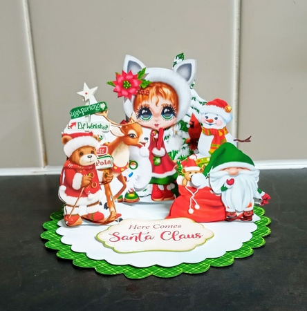 Happy Holly-Day 2 Triple Easel Card Kit by Jackie Odonnell