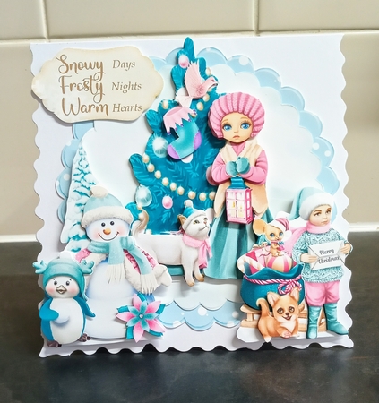 Happy Holly-Day 3 Triple Easel Card Kit by Jackie Odonnell