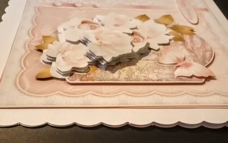 Pink Posy - Lace and Pearls Card Mini Kit by Jackie Odonnell