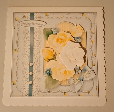 Summer Posy - Lace and Pearls Card Mini Kit by Jackie Odonnell