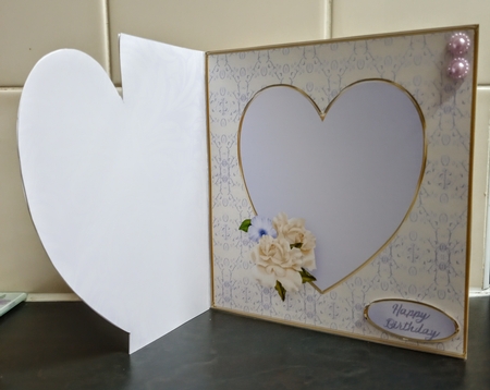 Roses and Petunias - Offset Heart Card Mini Kit by Jackie Odonnell