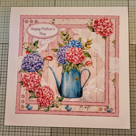Spring Garden 2: Hydrangeas/Lace 7 x 7 Card Mini-Kit, 5 Sheets by Jackie Odonnell