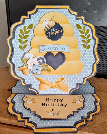 Bee Mine Shaped Easel Card Multi Occasion Mini Kit by Jackie Odonnell