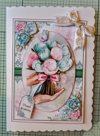 Peony Bouquet Bumper Mini Page Kits  by Jackie Odonnell