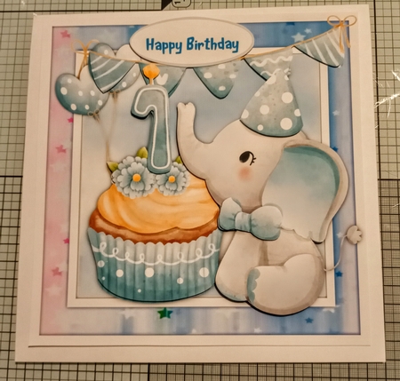 8x8 Mini Kit, Happy 1st Birthday, boy by Jackie Odonnell