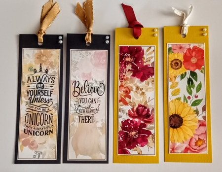 Floral 4 x Bookmarks by Jackie Odonnell