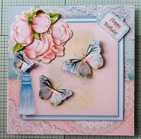 Peonies and Butterflies by Jackie Odonnell