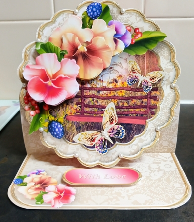 Woodland Bench - Framed Easel Card Mini Kit by Jackie Odonnell