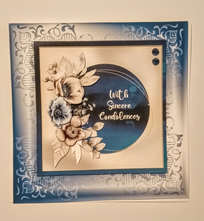 Blue & Cream Condolences by Jackie Odonnell