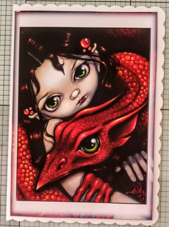 Simple Dragon Print A5 28 by Jackie Odonnell