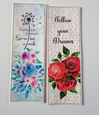 Floral Birthday 4 x Bookmarks 3 by Jackie Odonnell