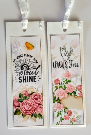 In Bloom Floral Birthday 4 x Bookmarks 7 by Jackie Odonnell