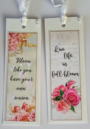 In Bloom Floral Birthday 4 x Bookmarks 7 by Jackie Odonnell