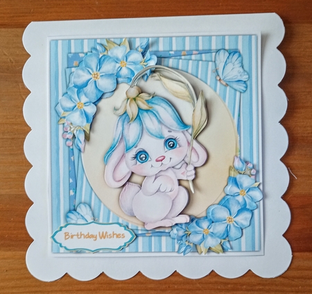 8x8 Mini Kit, Beautiful Bluebell Rabbit by Jackie Odonnell