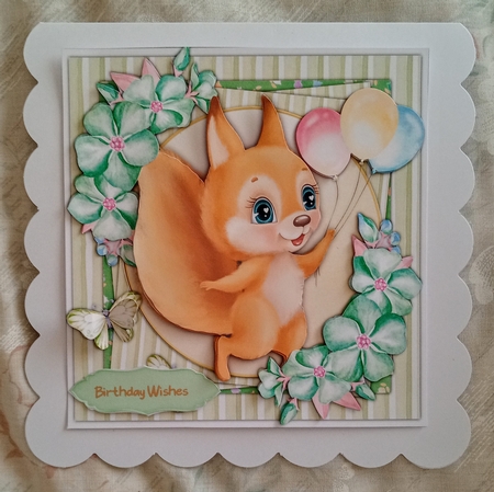 8x8 Mini Kit ,Gorgeous Squirrel by Jackie Odonnell