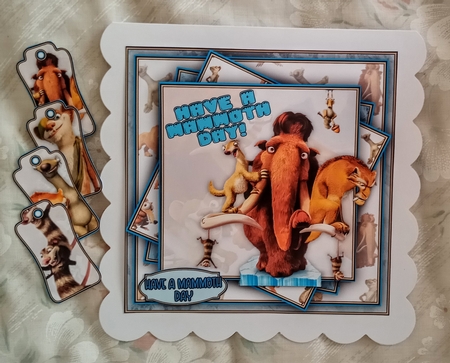 Mammoth Birthday Mini Kit #1   CARD FRONT * by Jackie Odonnell