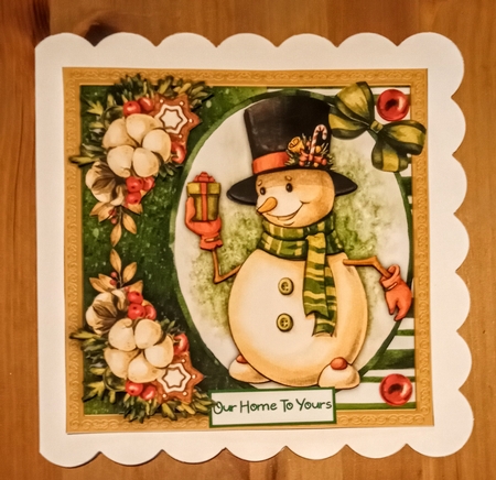 7x7 Mini KIt, Snowmans Christmas Present by Jackie Odonnell