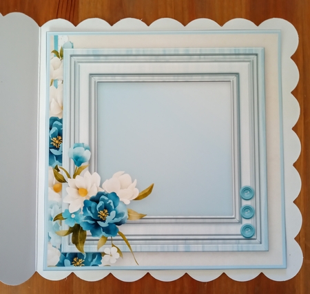 Teal Posy - Framed Picture Card Mini Kit by Jackie Odonnell