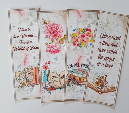 Reading books 4 x Bookmarks 3 by Jackie Odonnell