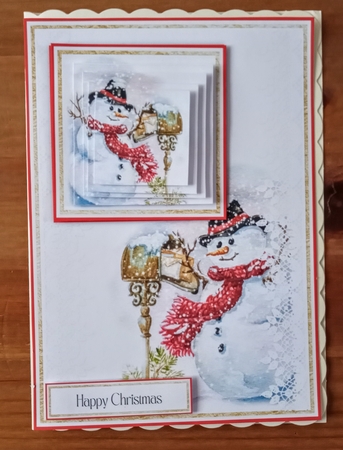 Christmas Snowman 7x5 Mini Kit by Jackie Odonnell