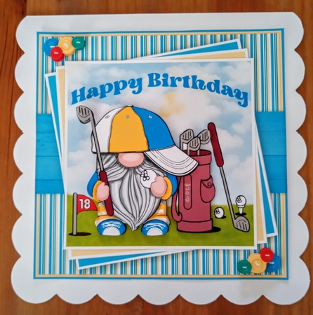 Gnome Golfer 1 Mini Kit by Jackie Odonnell