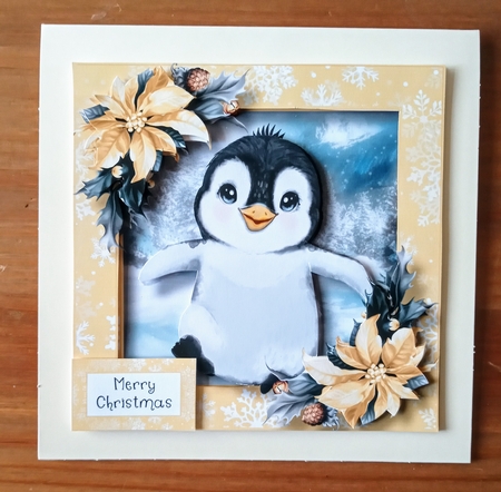 Baby Penguins & Poinsettias Bumper Kit by Jackie Odonnell