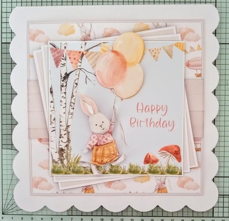 Bunny With Balloons Mini Kit by Jackie Odonnell