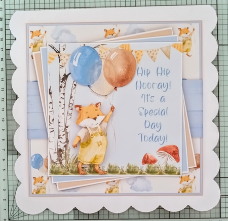 Fox With Balloons Mini Kit by Jackie Odonnell