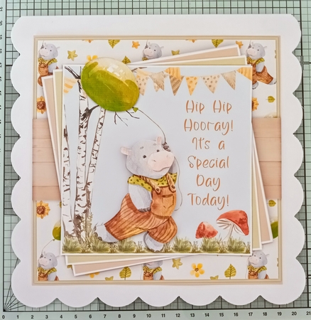 Hippo With Balloon Mini Kit by Jackie Odonnell