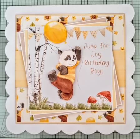 Panda With Balloon Mini Kit by Jackie Odonnell
