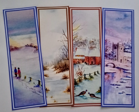 Winter Scene Bookmarks Sheet 2 by Jackie Odonnell