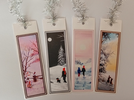 Winter Scene Bookmarks Sheet 3 by Jackie Odonnell