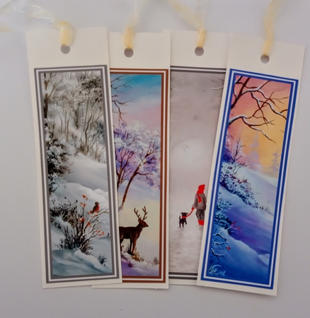 Winter Scene Bookmarks Sheet 4 by Jackie Odonnell