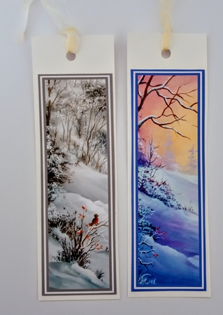 Winter Scene Bookmarks Sheet 4 by Jackie Odonnell