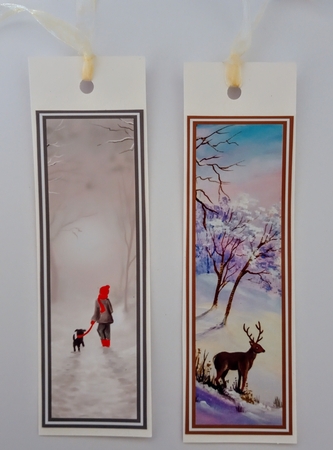 Winter Scene Bookmarks Sheet 4 by Jackie Odonnell